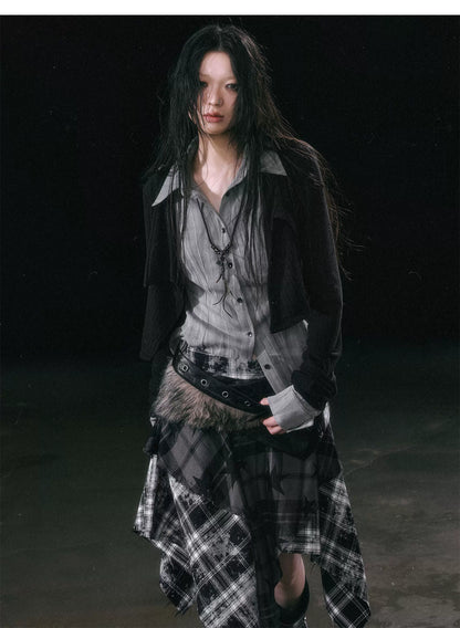Faux Layered Patchwork Shirt