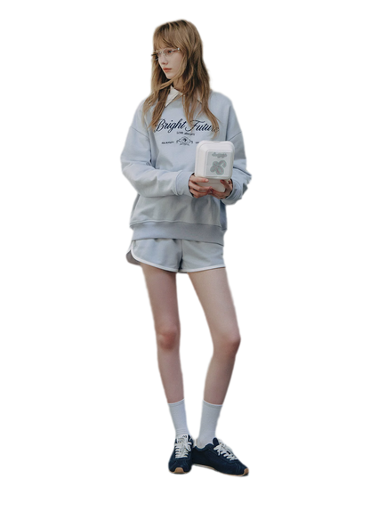 Embroidered Graphic Crewneck Sweatshirt