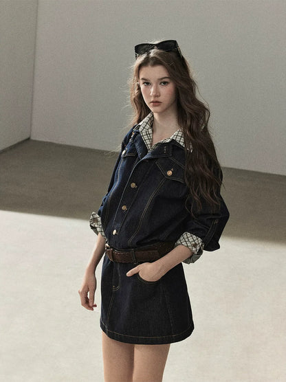 Stonewashed Denim Shirt Dress