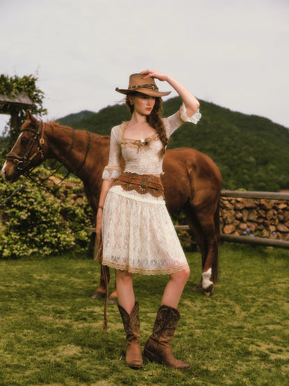 Floral Lace Equestrian Set