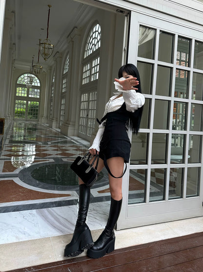 Stretch Platform Ankle Boots