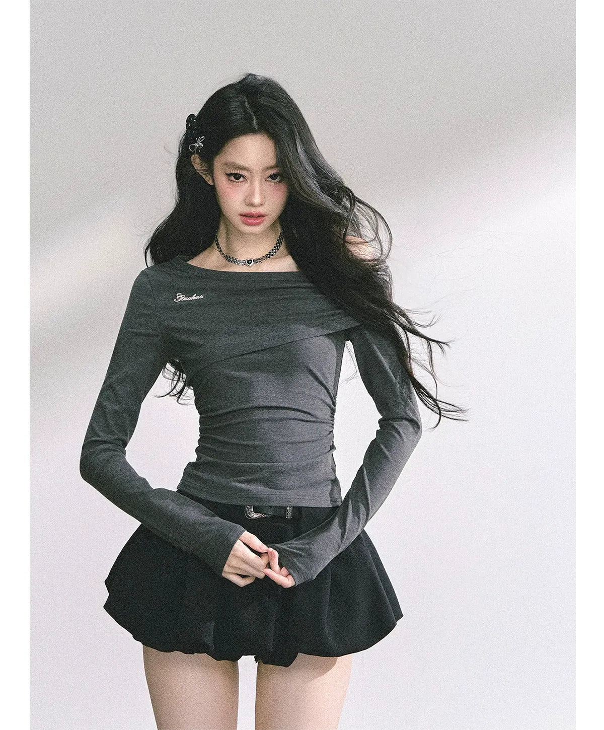 Lace Cutout Shoulder Tee