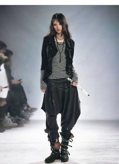 Striped Faux Layer Cardigan