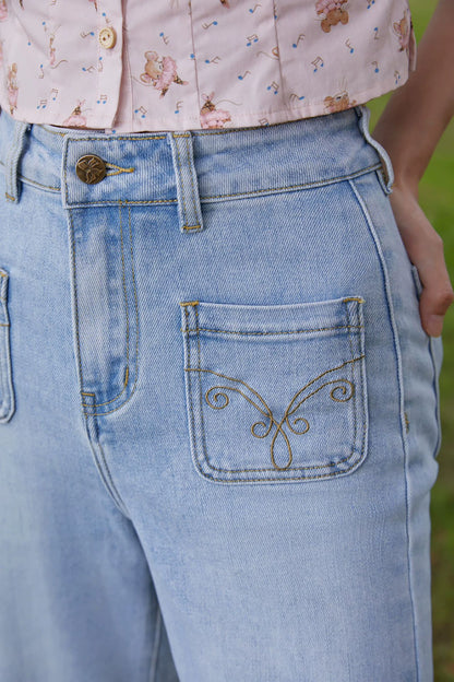 High-Waist Flared Jeans