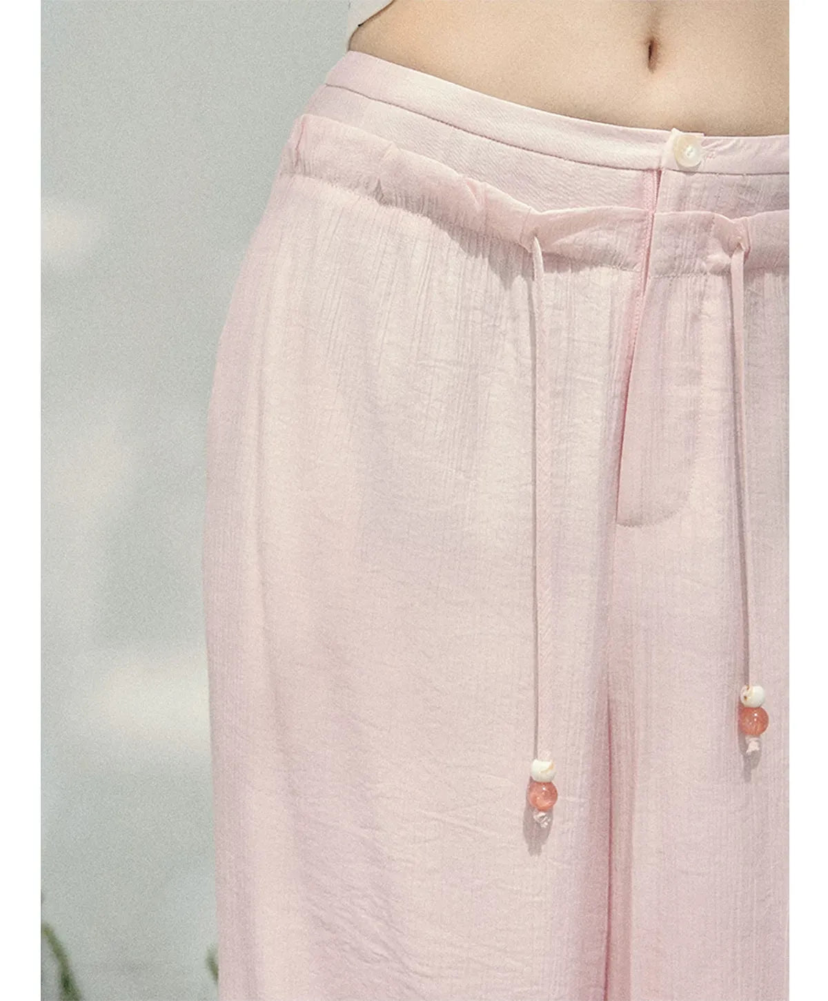 Wide-Leg Embroidered Pants