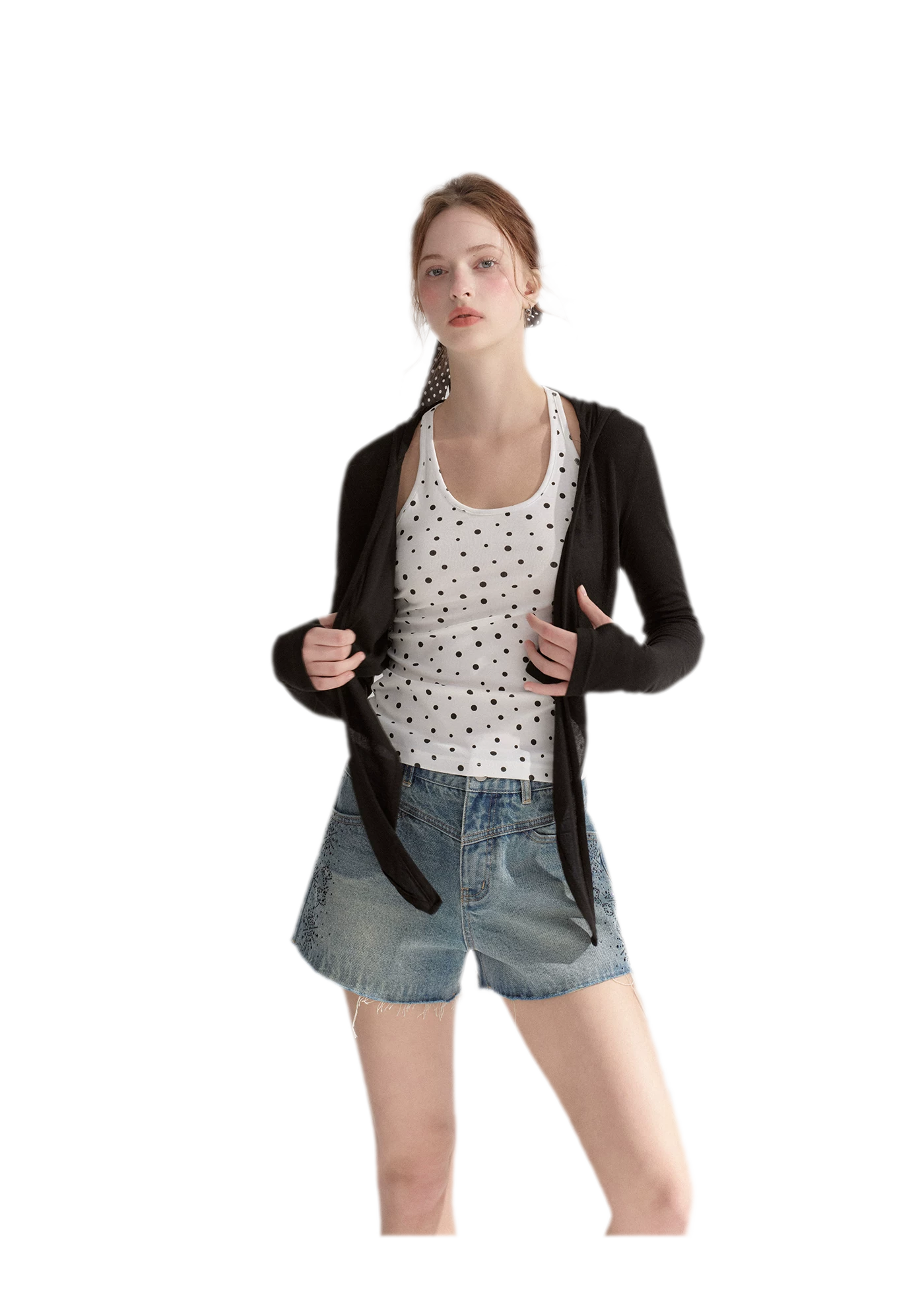 Tie Front Shrug Tank