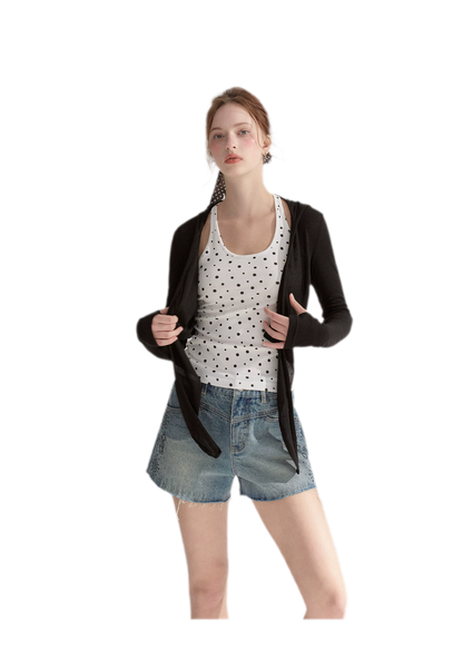 Tie Front Shrug Tank