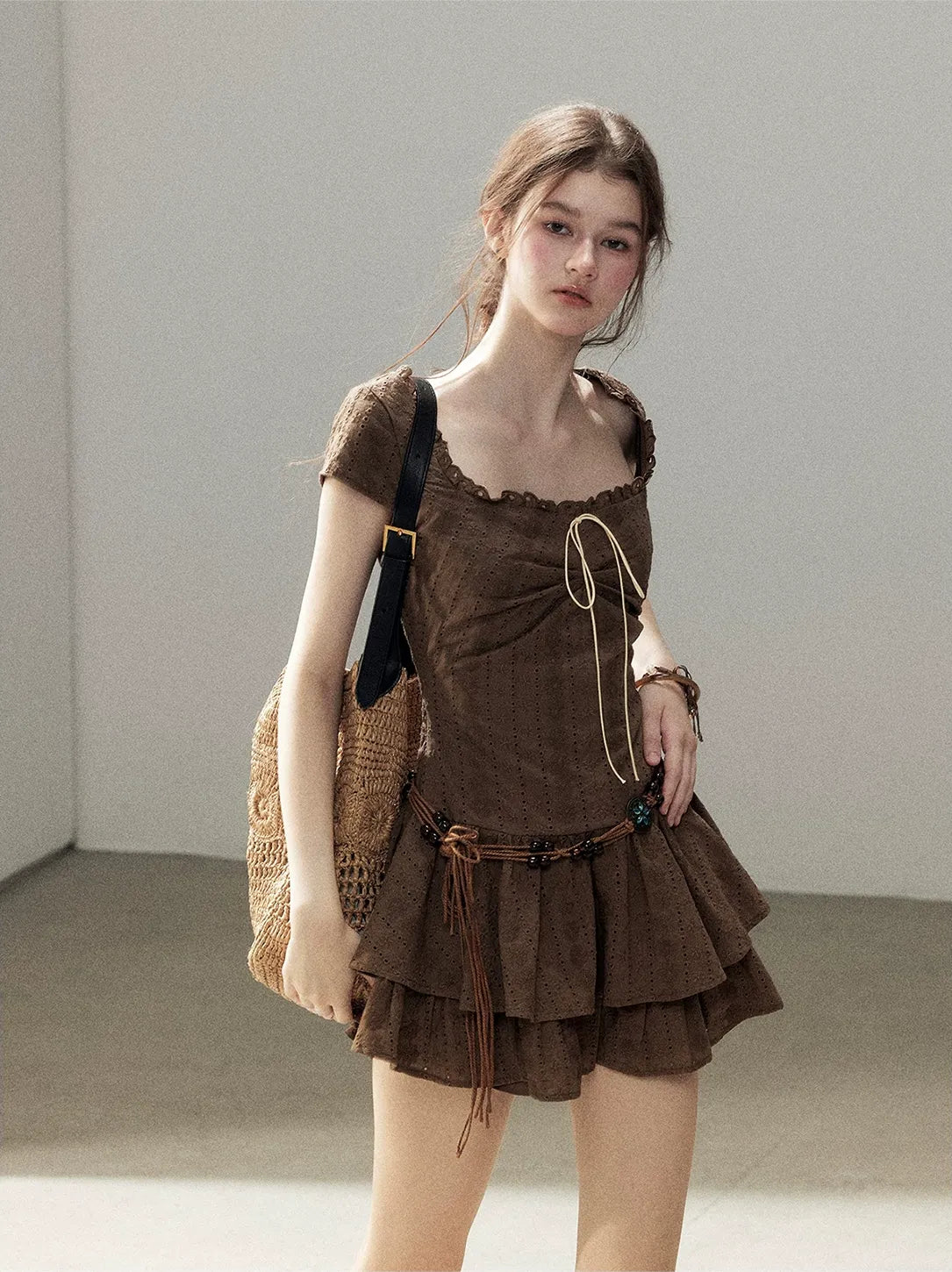 Cotton Eyelet Midi Dress