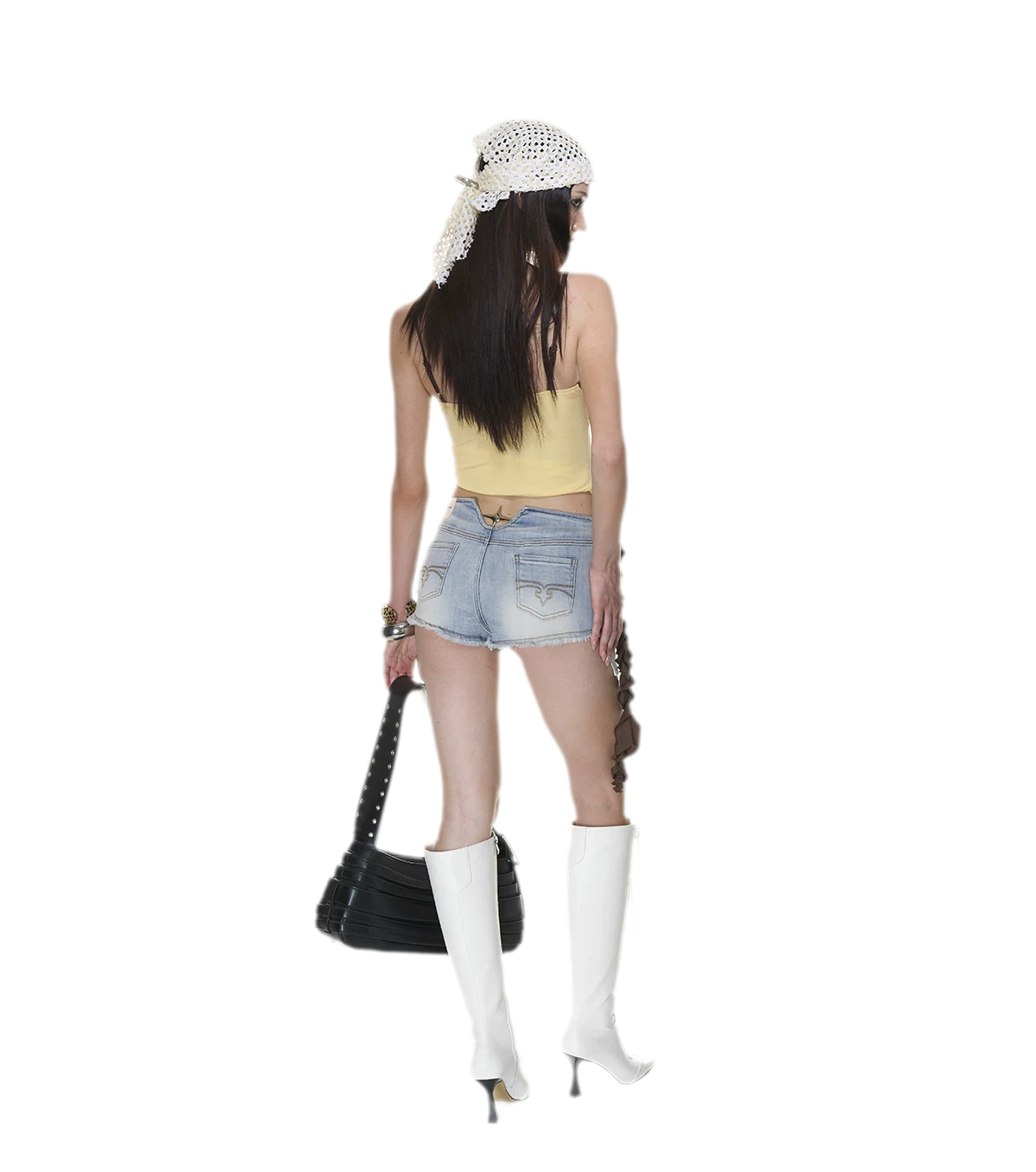Washed Distressed Denim Shorts