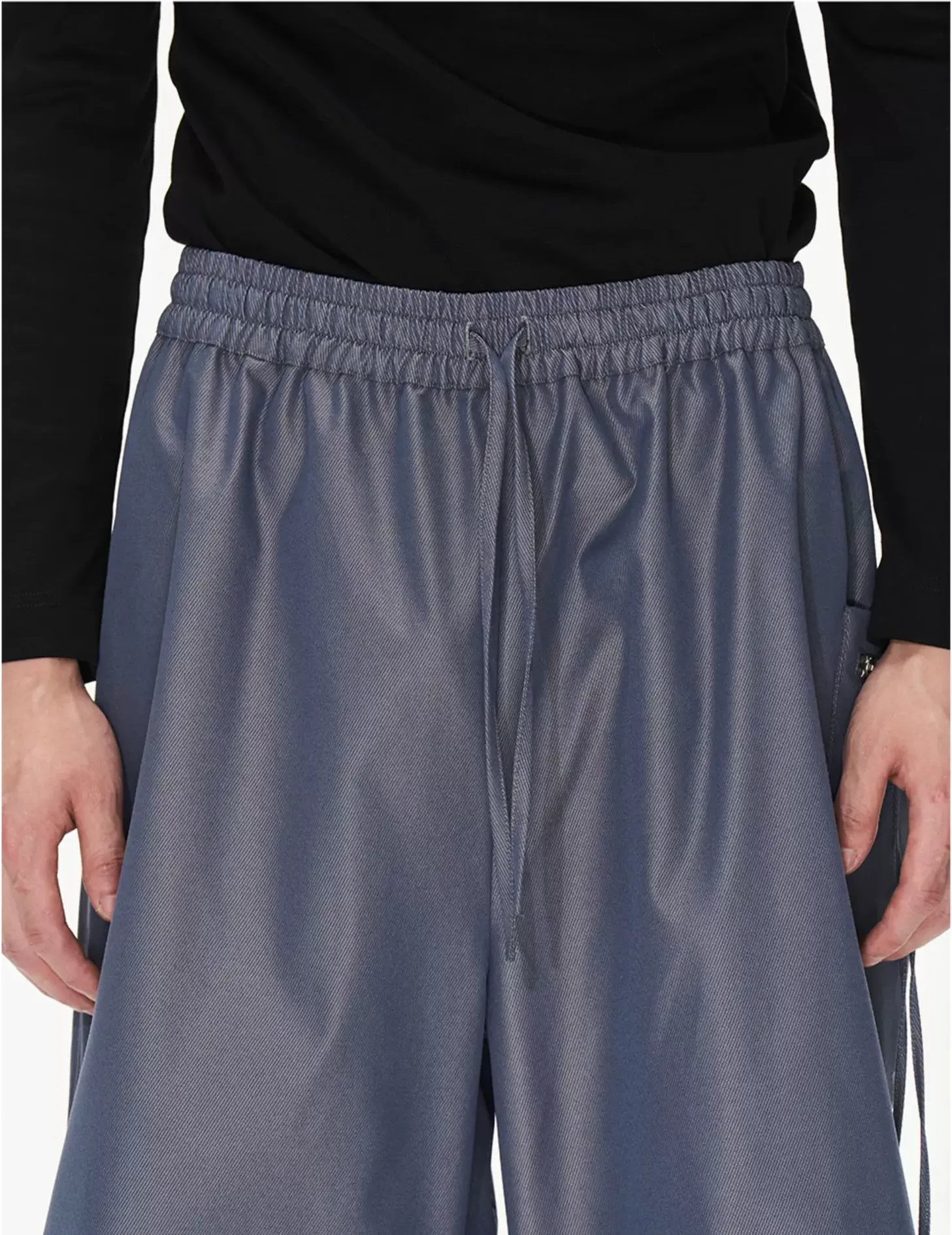 Sculptural Pleated Wide-Leg Trousers