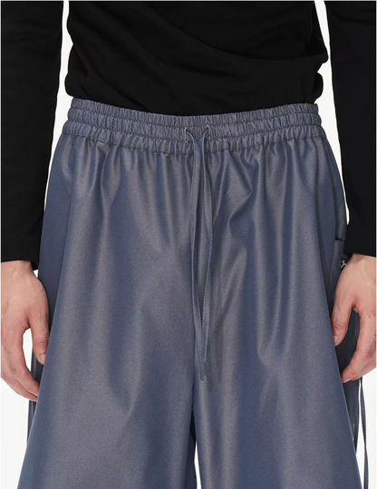 Sculptural Pleated Wide-Leg Trousers