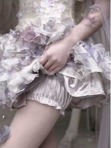 3D Floral Petal Mini Skirt