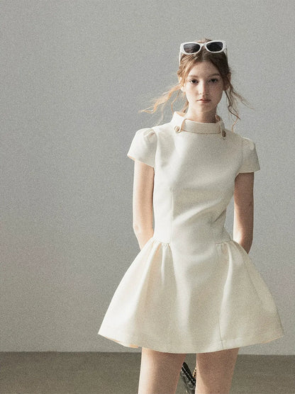Satin A-Line Mini Dress
