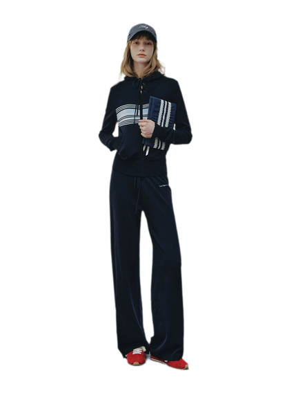 Striped Hooded Three-Piece Set