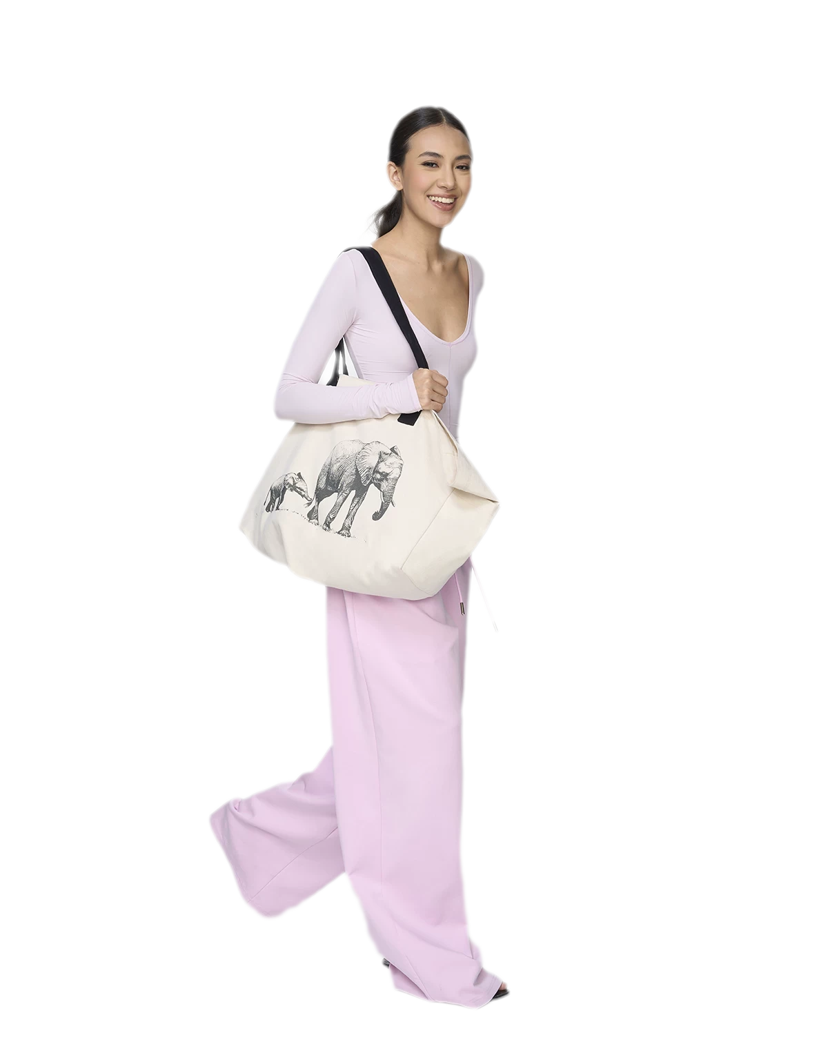 Canvas Elephant Tote Bag
