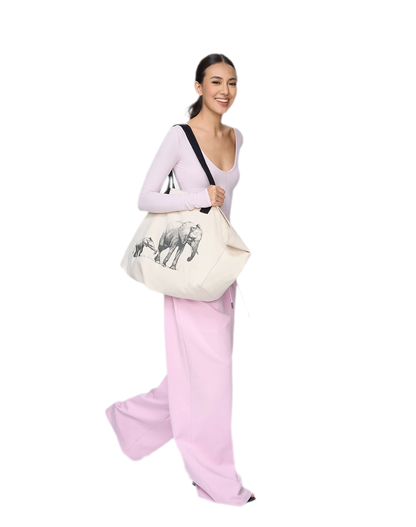 Canvas Elephant Tote Bag