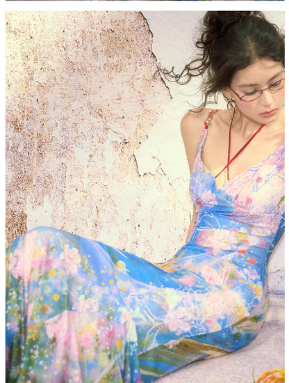 Water Life Series Printed Camisole Dress