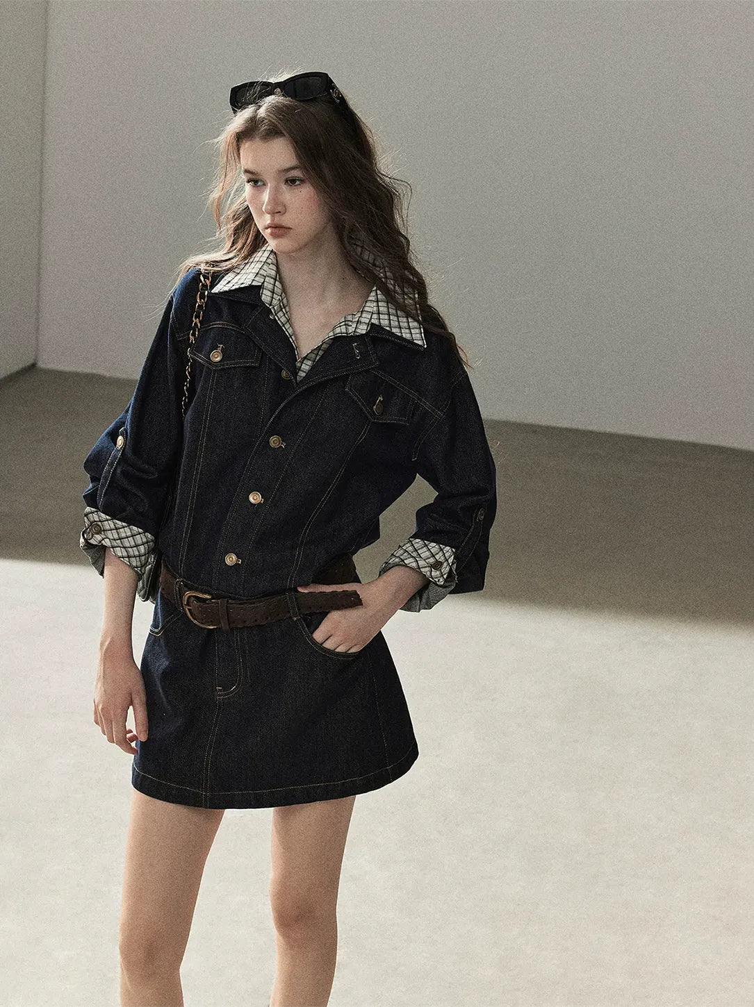 Stonewashed Denim Shirt Dress