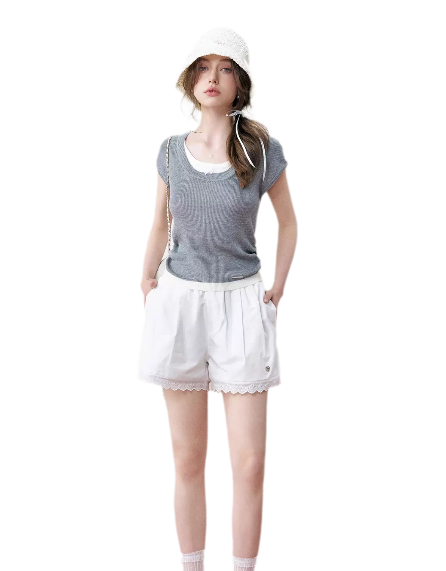 Ruched Layered T-Shirt