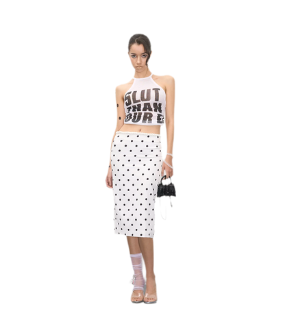 Letter Print Knit Dress