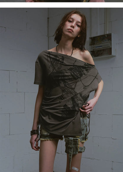Distressed Punk Shoulder Tee