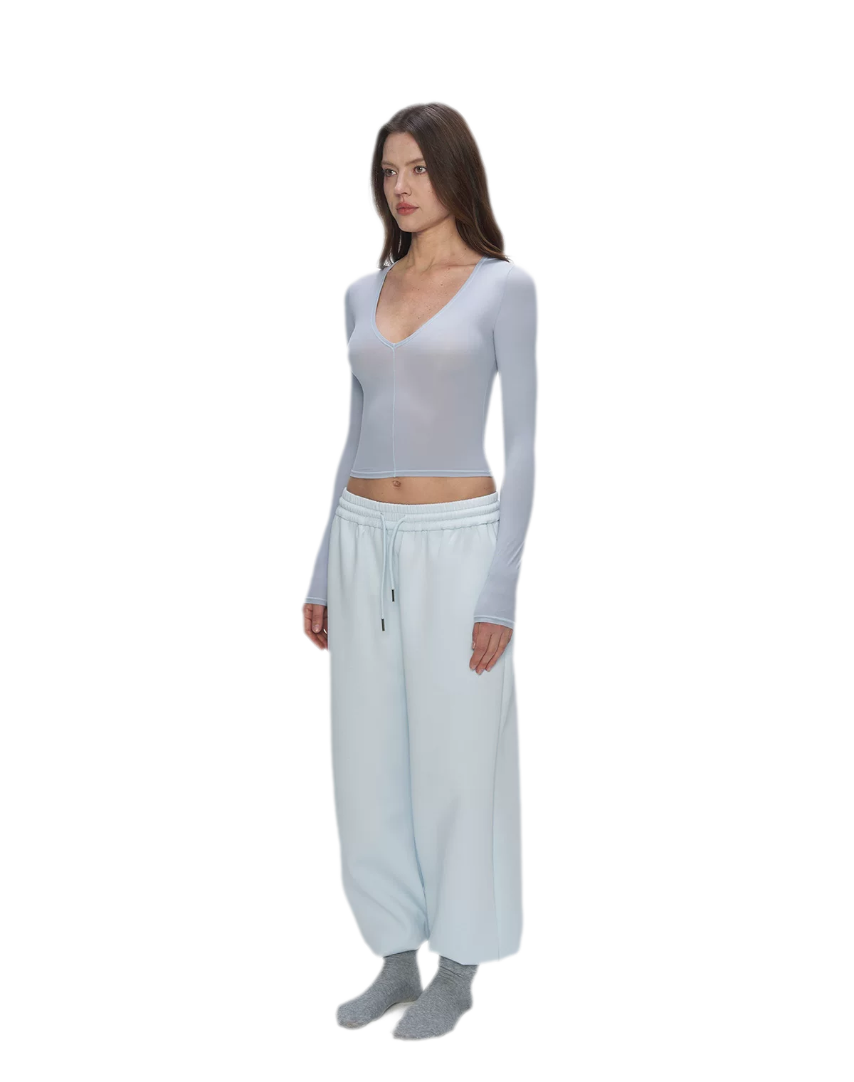 Air Cotton Wide-Leg Sweatpants
