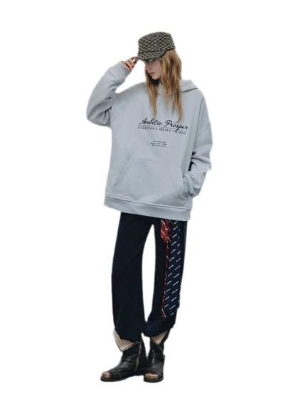 Embroidered Cotton Hooded Sweatshirt