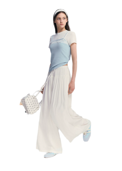 Lace Trim Layered Tee