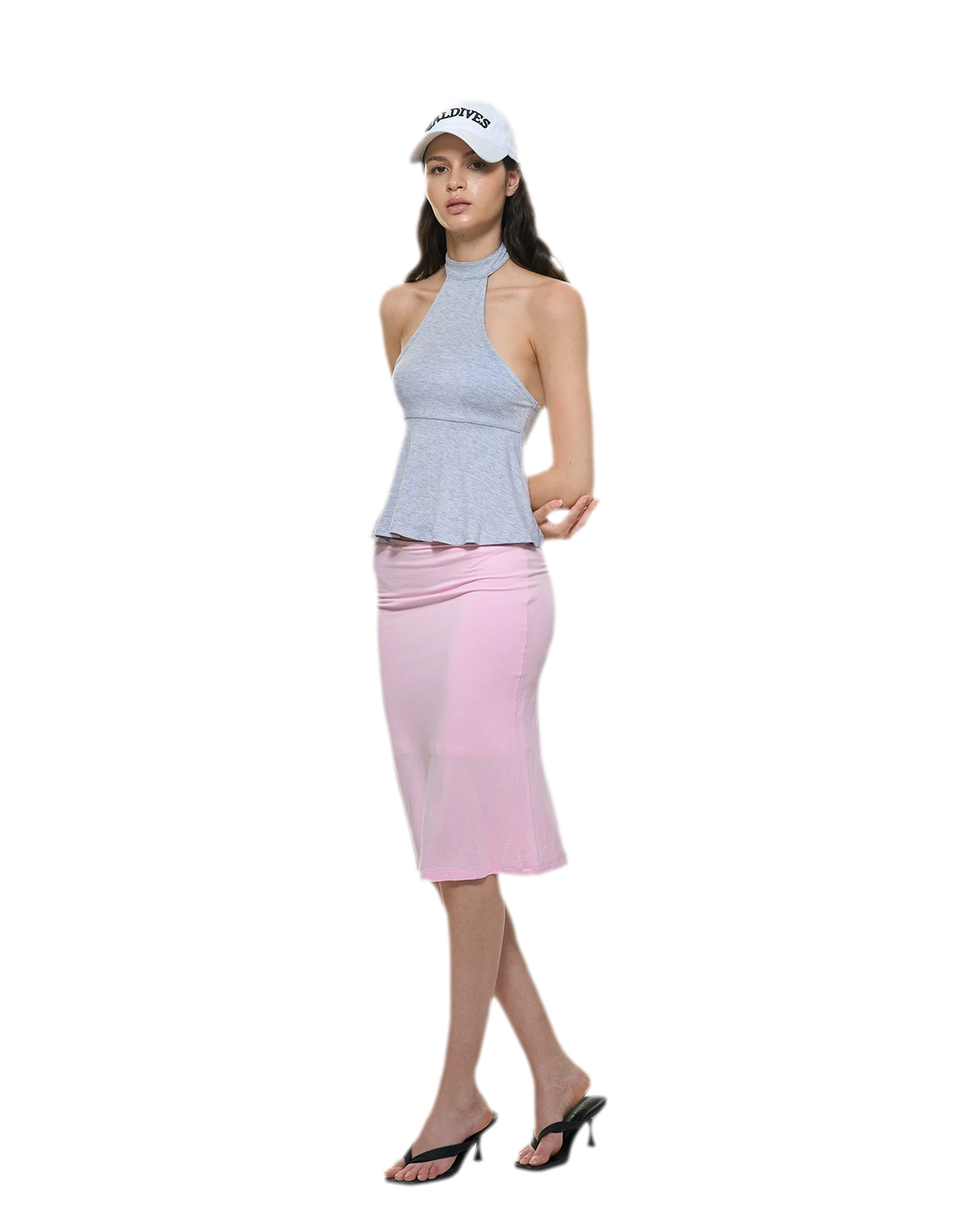 Modal Peplum Halter Top