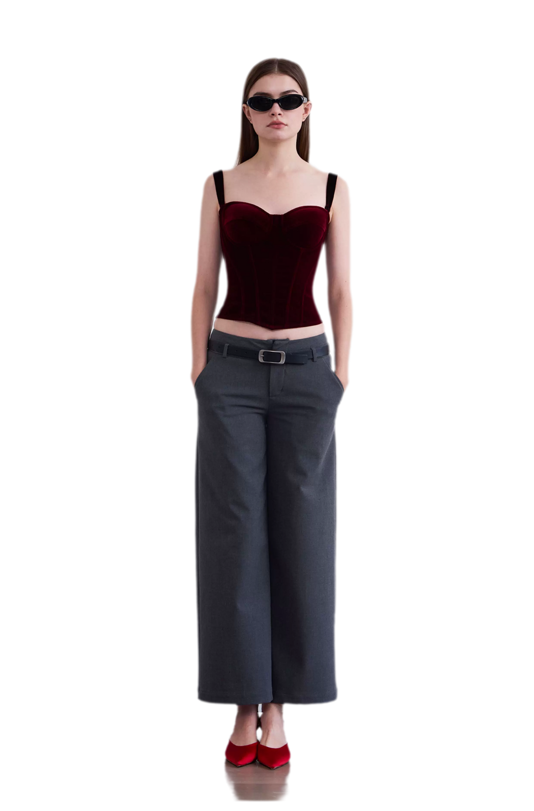 CORSELET Velvet Boned Corset Top – view 2