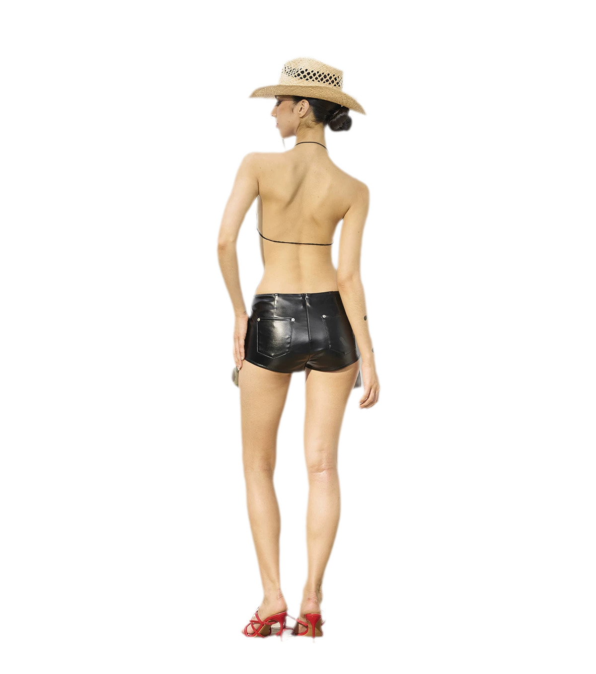 Matte PU Pocket Shorts