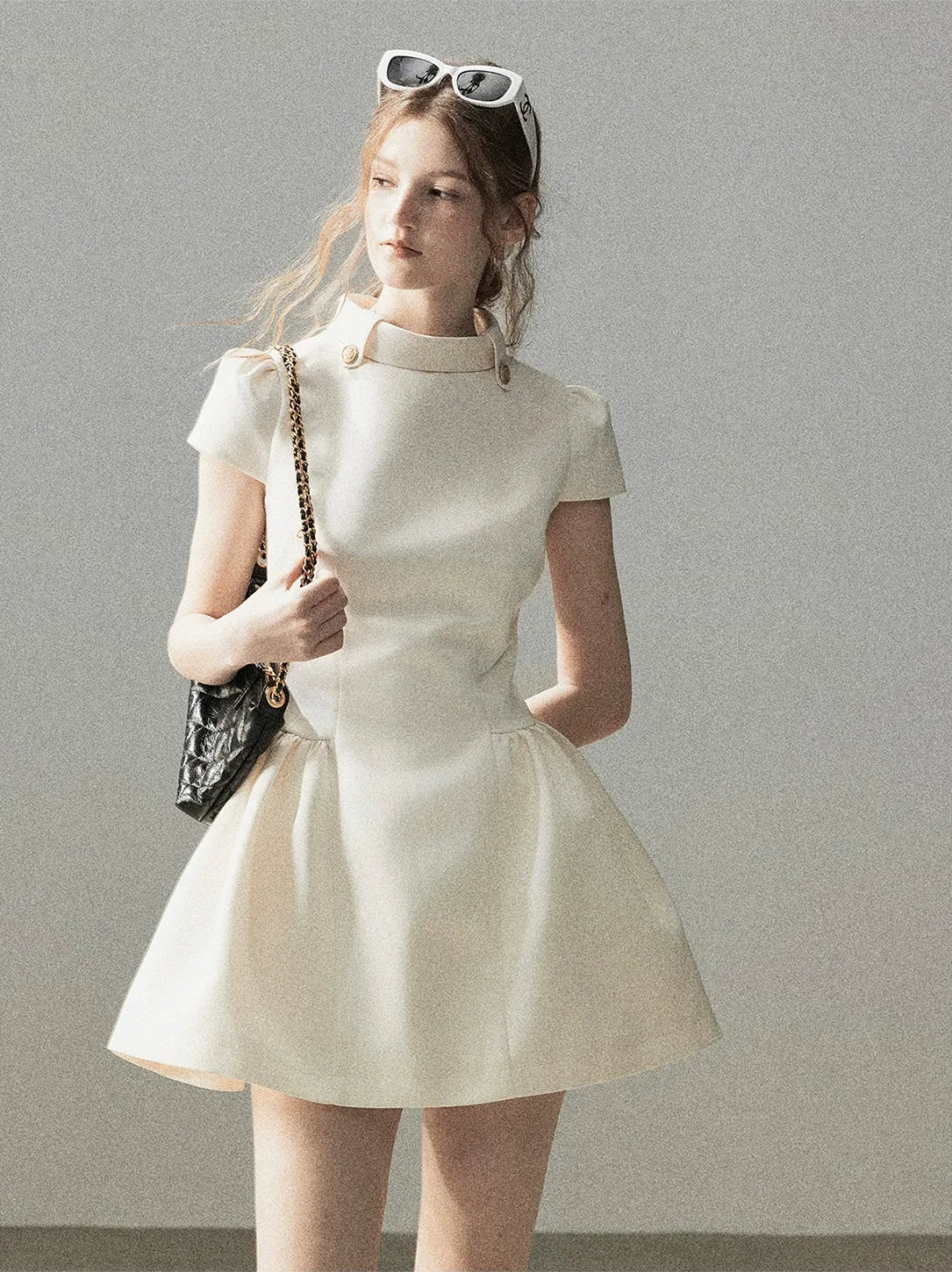 Satin A-Line Mini Dress
