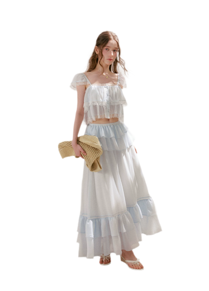 Romantic French Lace Two-Piece Set