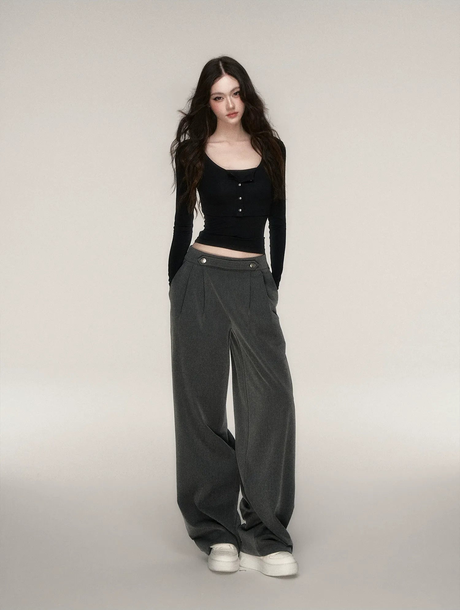 Soft Fitted Layered Top Set