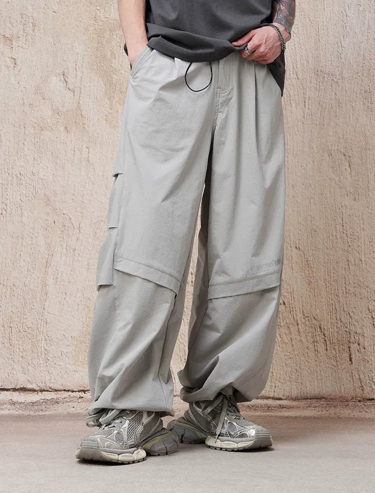 Teflon Wide-Leg Cargo Pants