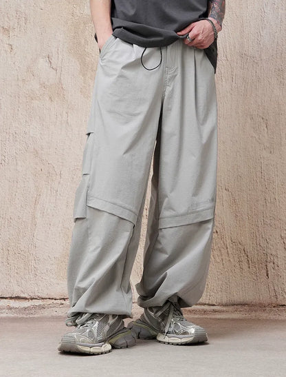 Teflon Wide-Leg Cargo Pants
