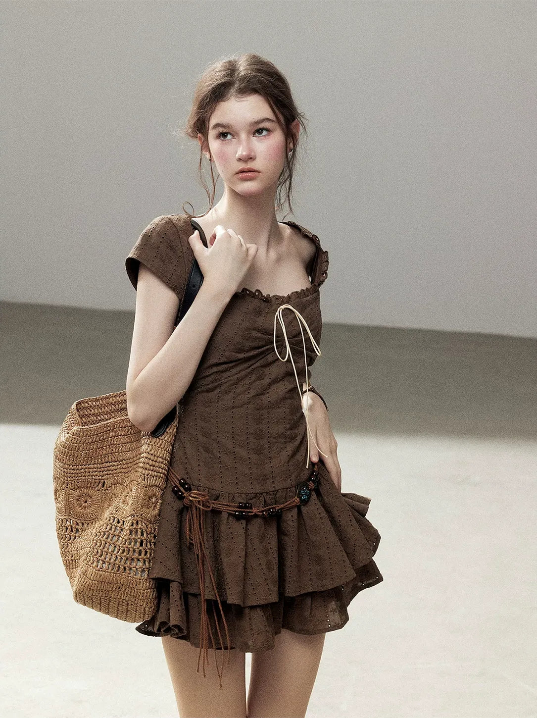 Cotton Eyelet Midi Dress