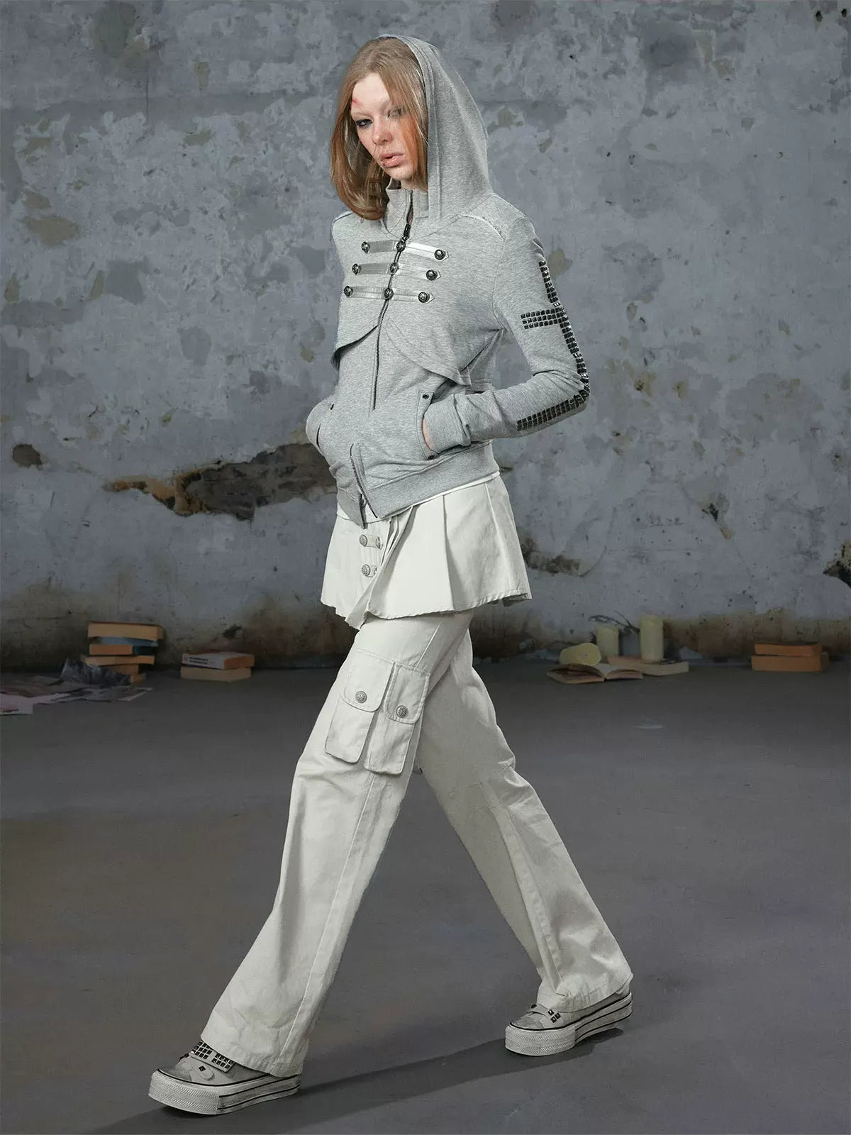 Metal Toggle Hooded Sweatshirt