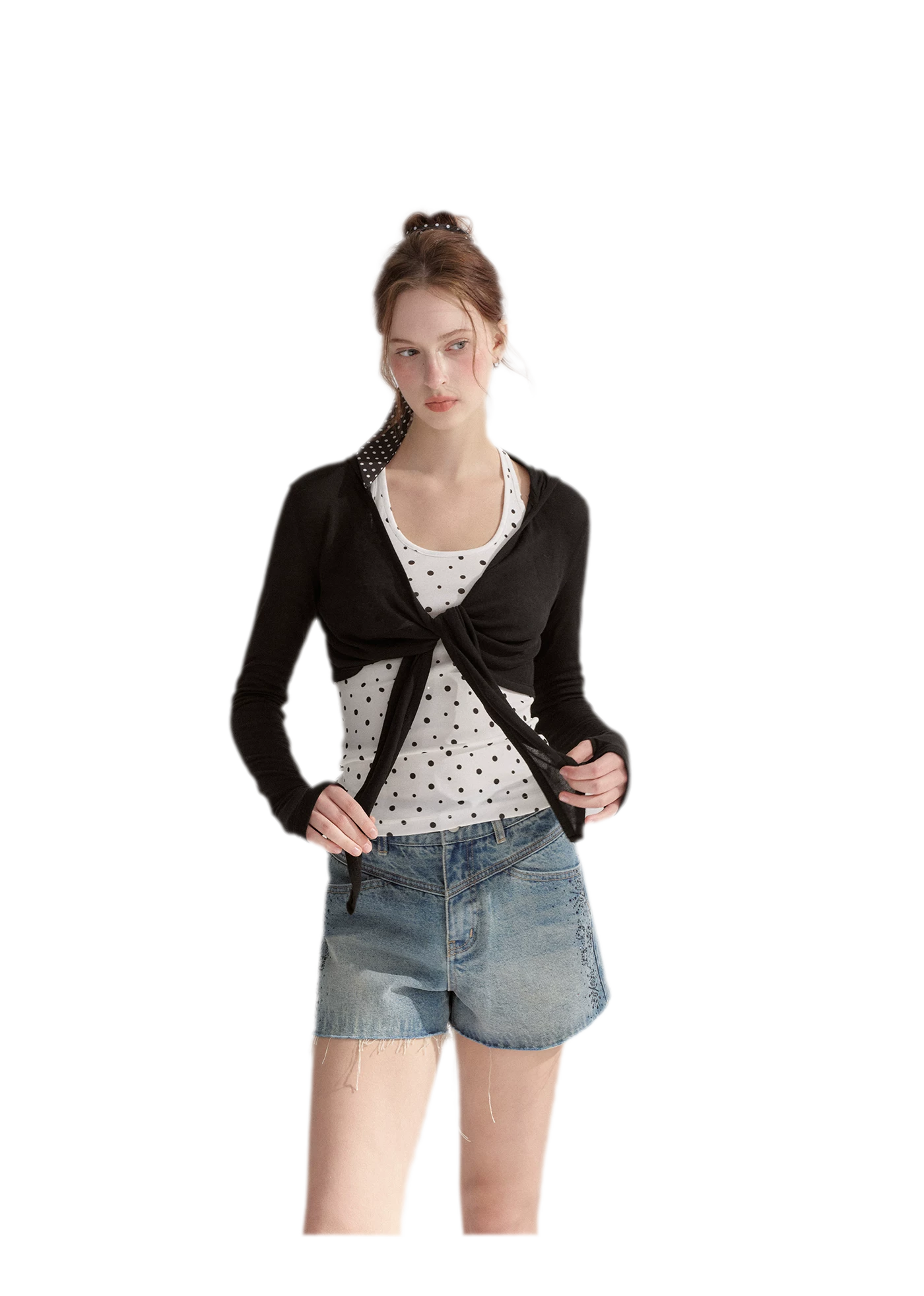 Tie Front Shrug Tank