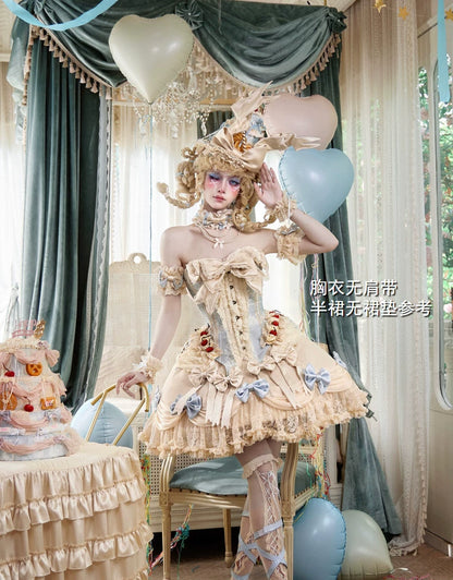 Ruffled Fishbone Corset Top