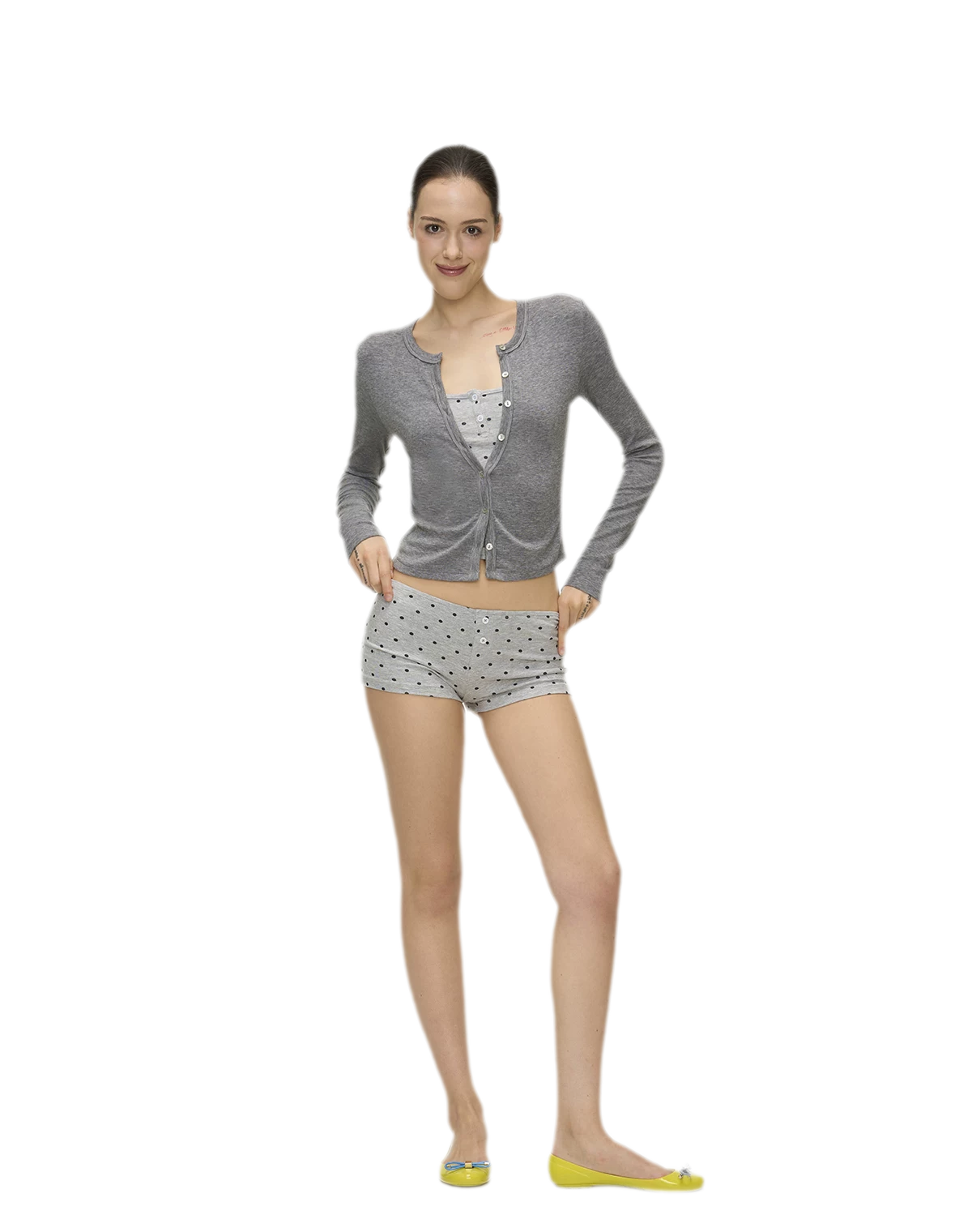 Polka Dot Embroidered Set