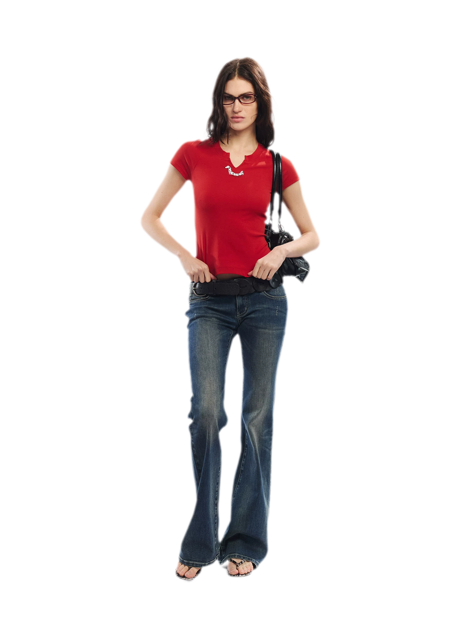 Summer V-neck Slim Fit T-shirt