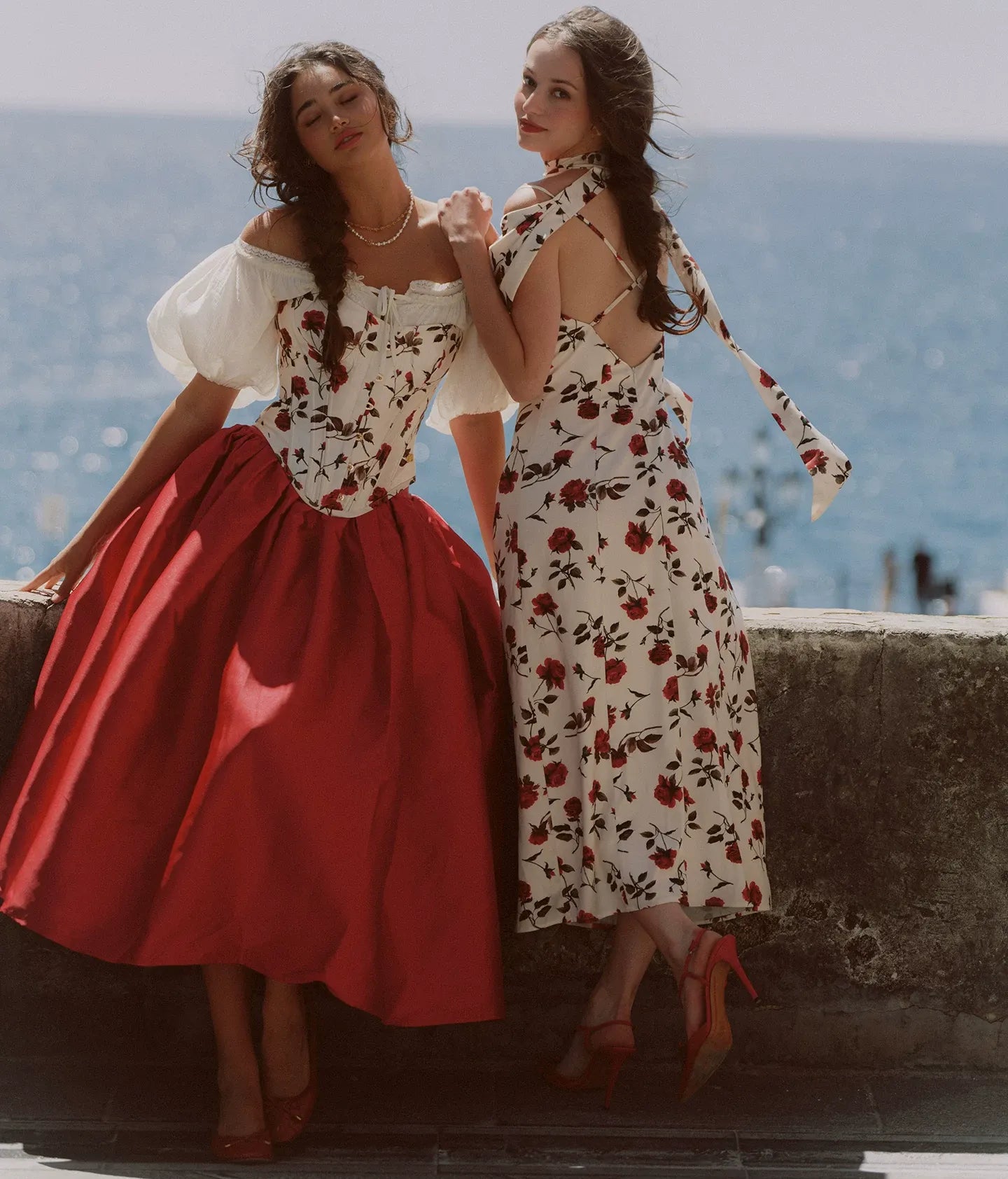 Floral Draped Maxi Dress