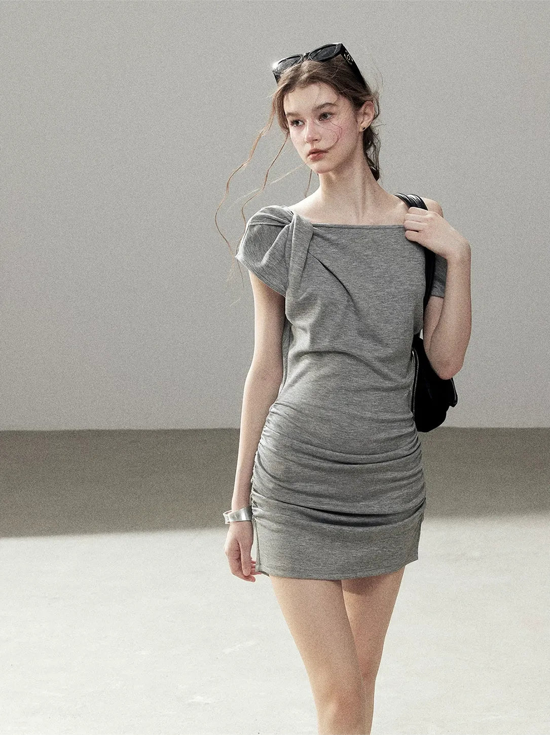 Twist One-Shoulder Dress