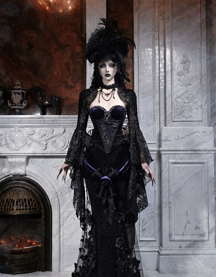 Beaded Lace Sleeve Overlay