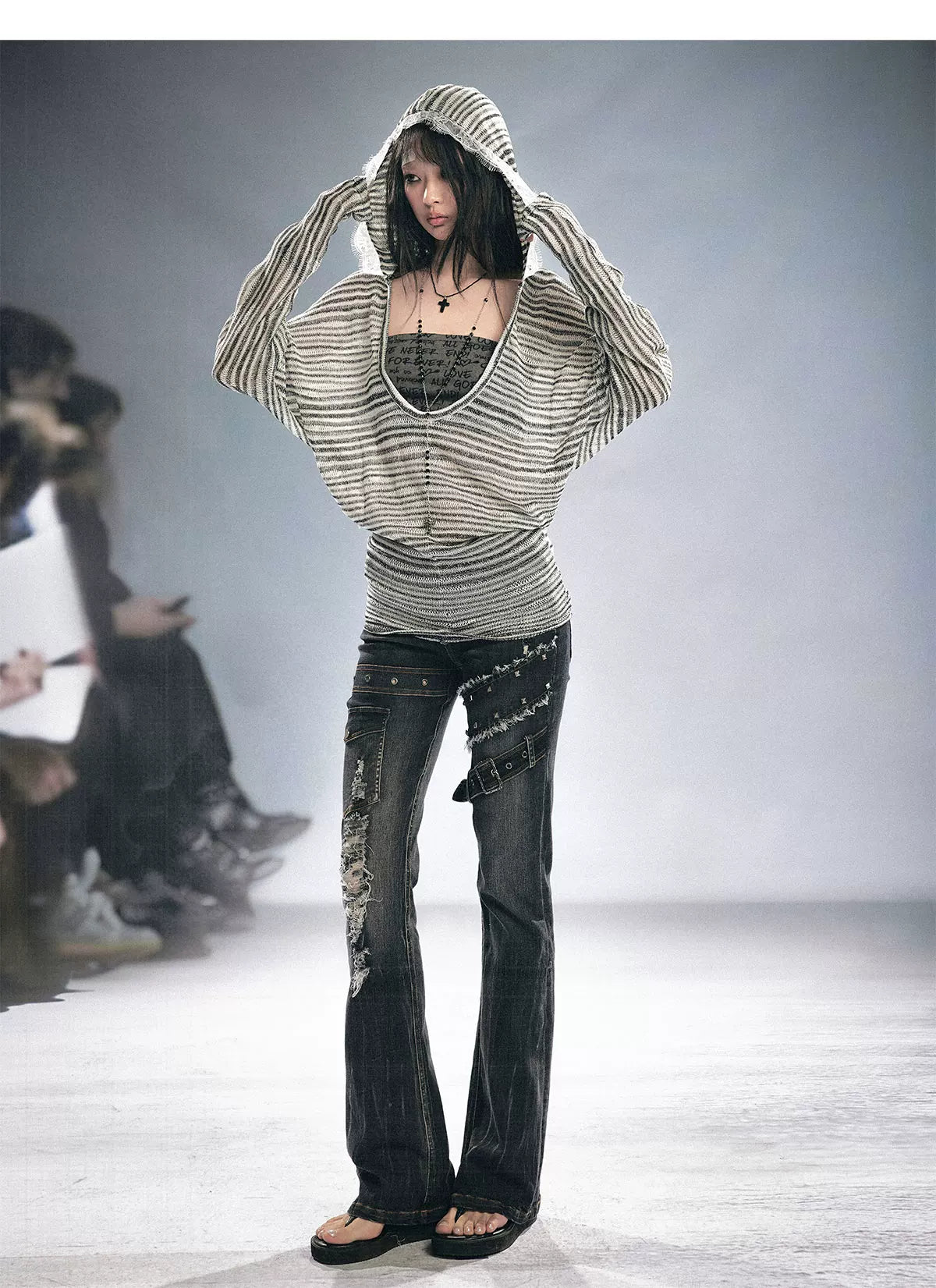 Skinny Grunge Flare Jeans