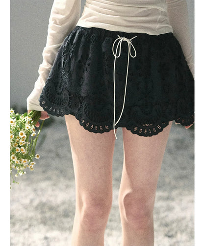 Lace A-Line Mini Skirt