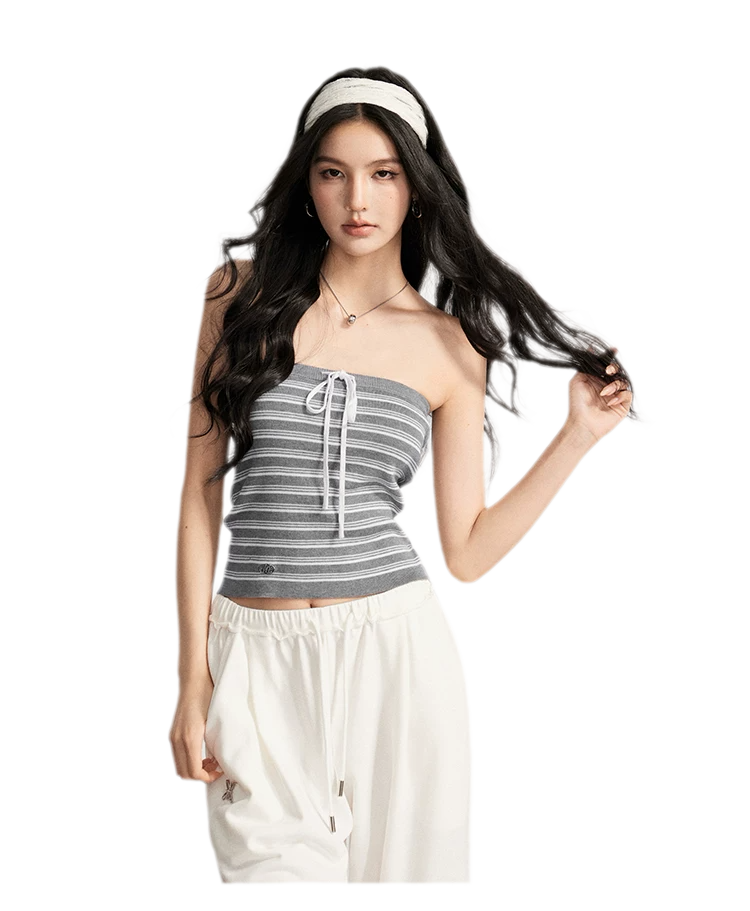 Striped Knit Bustier