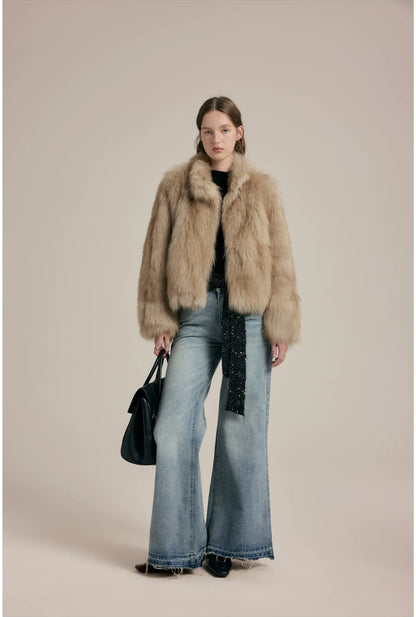 Gradient Fox Fur Jacket