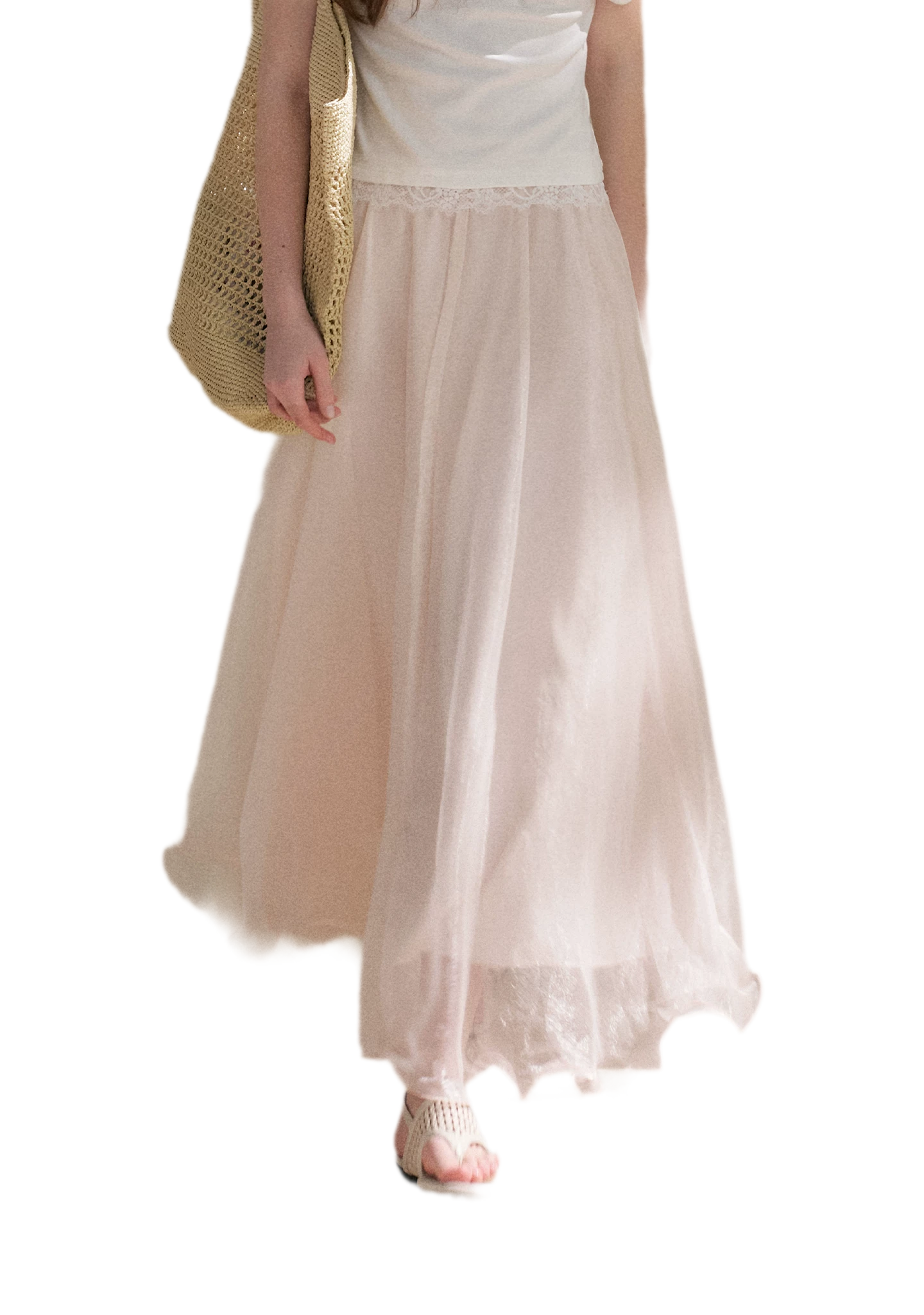 Sakura and Spring Stream A-Line Skirt